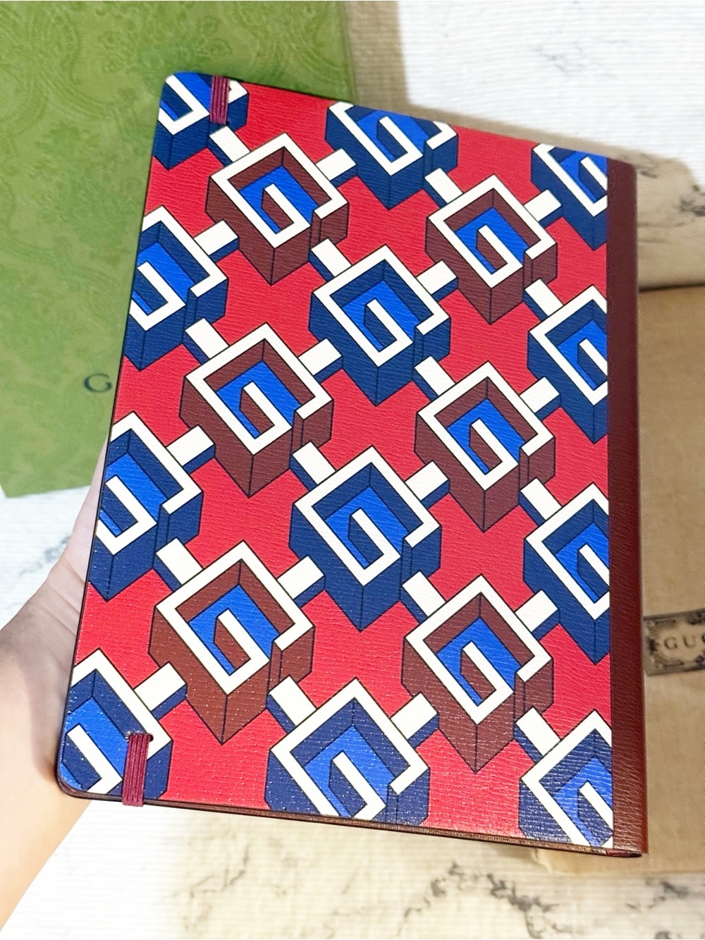 Gucci Geometric G Print Notebook - Picture 6 of 9